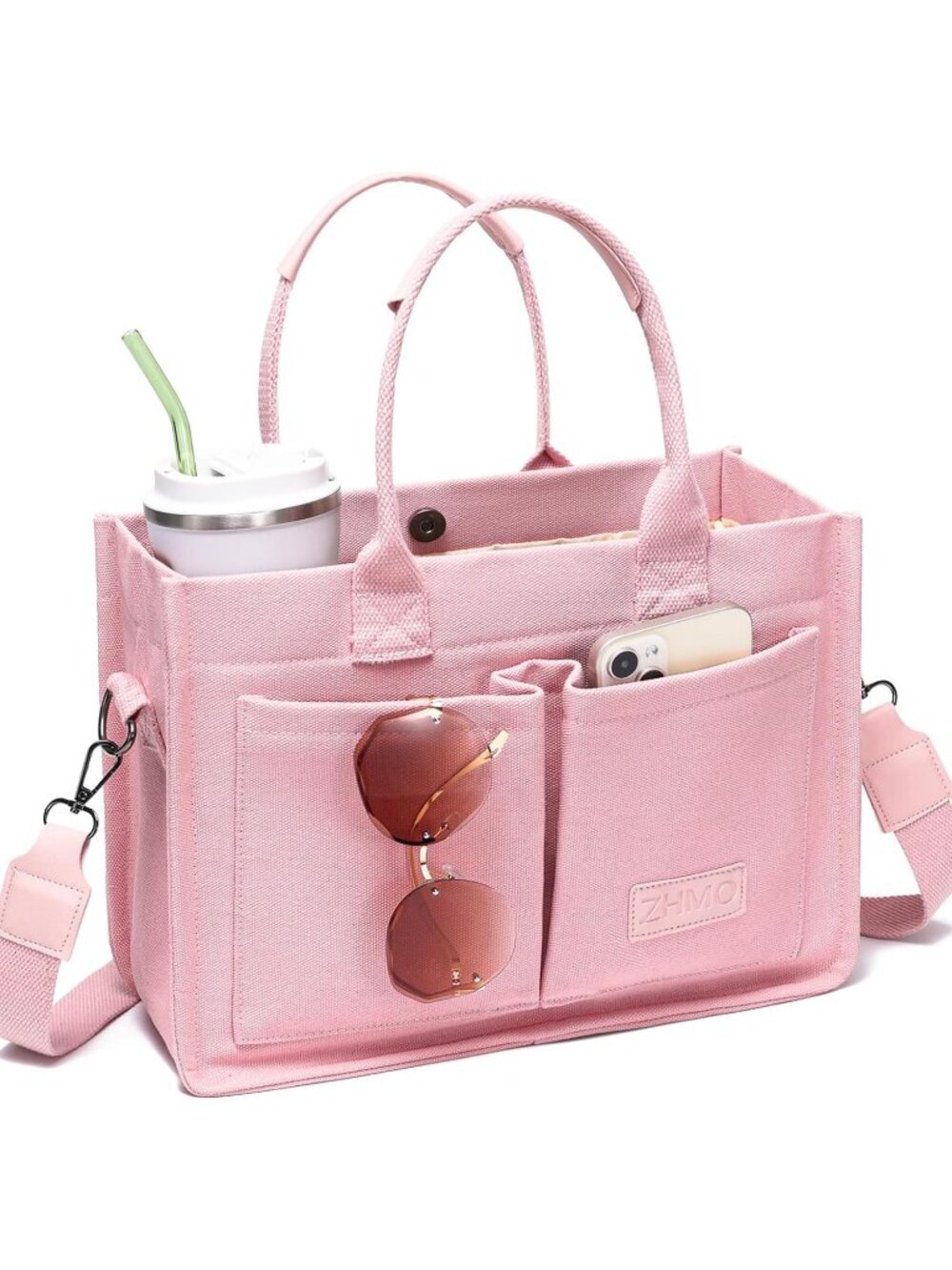 Women's Pink Travel Nurse Teacher Purse Laptop Tote Crossbody Handbags